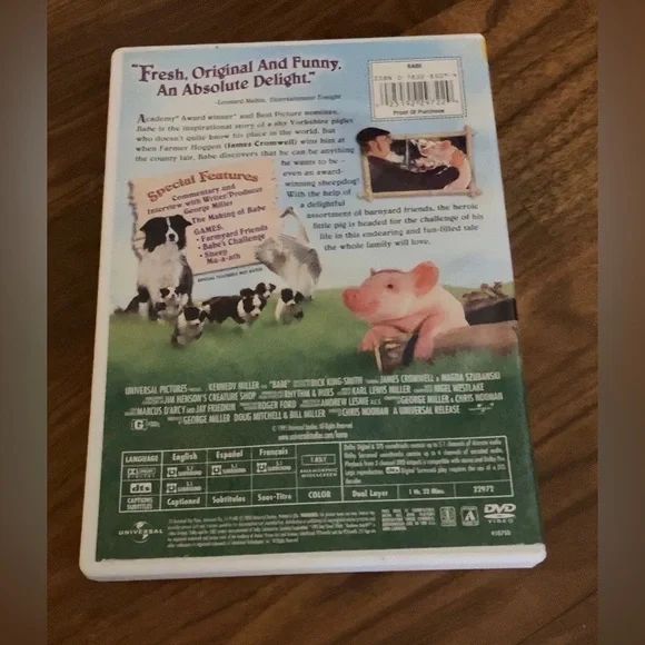 Universal Babe Widescreen Edition DVD - Multicolor Cover - Picture 3 of 4